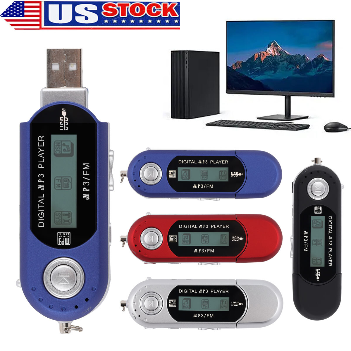 Portable Lcd Screen Support 32gb Tf Card & Fm Radio