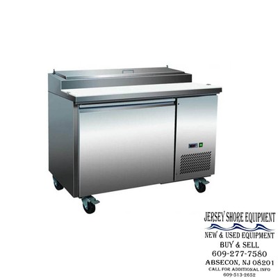 Serv-Ware PP44-6-HC 47'' Pizza Prep Table Refrigerated Counter, 6 Pans