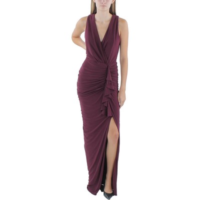 Женское фиолетовое длинное вечернее платье Betsy & Adam с разрезом по бокам, 12 BHFO 6605