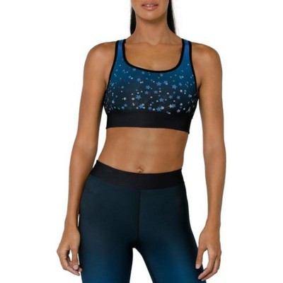 Cor Womens Blue Fitness Yoga Stretch Sports Bra M BHFO 2375