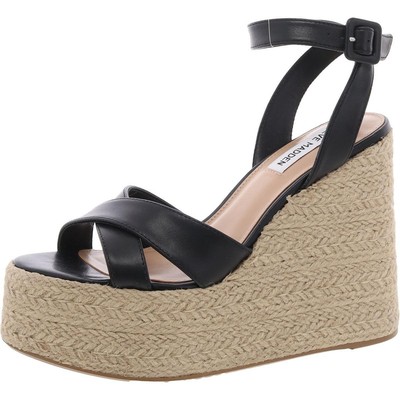 Steve Madden Womens Lulah Leather Espadrille Ankle Strap Shoes BHFO 4071