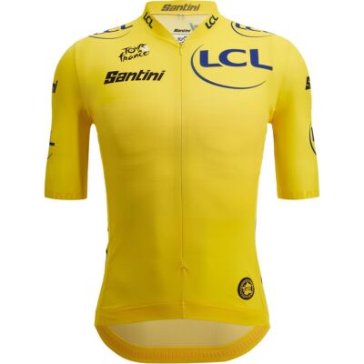 Официальная майка абсолютного лидера Santini TDF 2023 — мужская Giallo, M