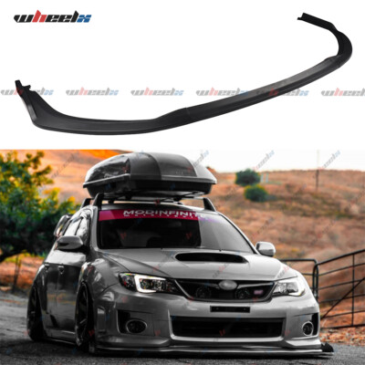 For Subaru Wrx Sti 11-14 CS2 Style JDM Matte Black Front Bumper Lip Splitter 3X