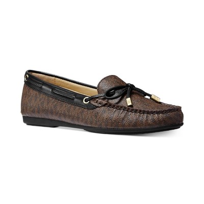 

MICHAEL Michael Kors Sutton Женские мокасины без шнурков из ПВХ с логотипом, Brown/black, Sutton Moc