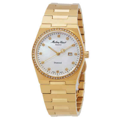 Часы Mathey-Tissot Zeus Lady с бриллиантовым кварцевым белым циферблатом D118SPYI