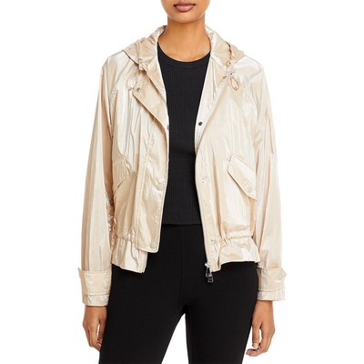 

Moncler Женская блестящая короткая куртка-парка с капюшоном BHFO 6148, Бежевый, H10931A0010553A3H