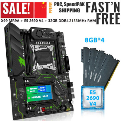 X99 MR9A Motherboard + Xeon E5 2690 V4 LGA 2011-3 32G DDR4 2133MHz ECC RAM Combo