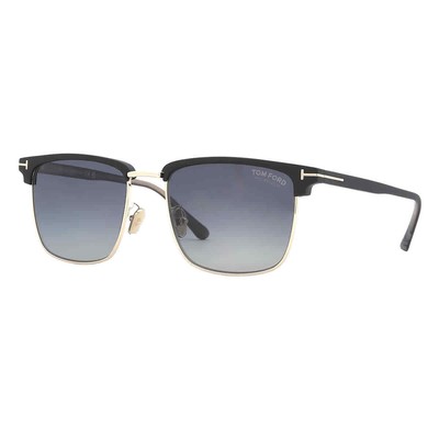 Pre-owned Tom Ford Hudson Polarized Smoke Gradient Square Men's Sunglasses Ft0997-h 02d 55 In Gray