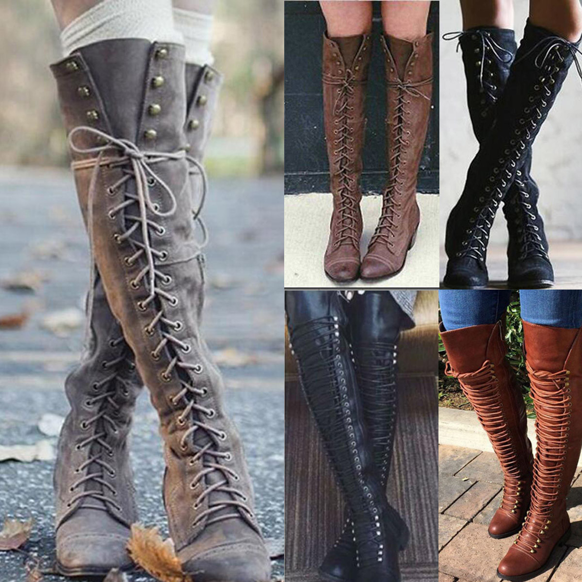 new rock thigh high boots