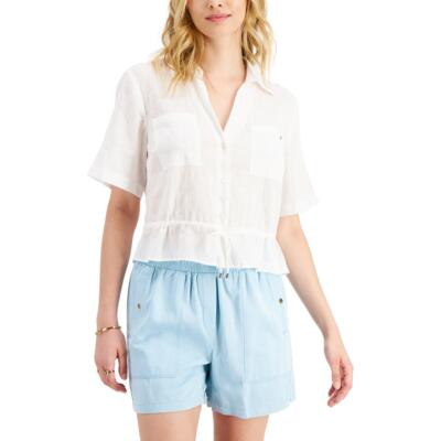 

Женская текстурированная блузка на пуговицах Tommy Hilfiger BHFO 6596, Bright white
