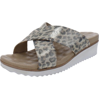 

Женские шлепанцы Walking Cradles Hudson Tan 9,5 Extra Wide (E+, WW) 0049, Leopard shimmer