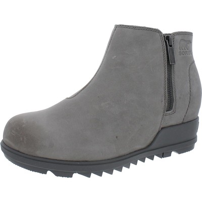 Женские серые кожаные ботильоны-пинетки Sorel 6 Medium (B,M) BHFO 8948
