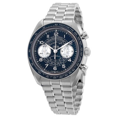 Мужские часы Omega Speedmaster с хронографом и ручным заводом с синим циферблатом OM32930435103001
