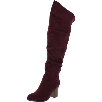 

Женские фиолетовые сапоги до бедра Journee Collection Kaison 9, средние (B,M) 2546, Wine, Kaison