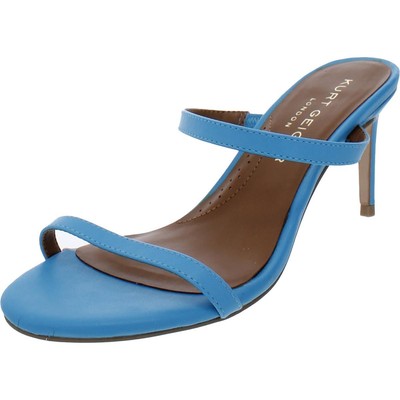 

Женские синие кожаные босоножки на каблуке Kurt Geiger London 36.5 Medium (B,M) BHFO 5630, Синий, HL0320