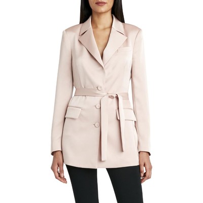 

BCBGMAXAZRIA Женский розовый атласный пиджак на трех пуговицах  BHFO 0897
