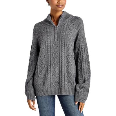 Splendid Womens Dakota Cable Knit 1/4 Zip Pullover Sweater Top BHFO 7781