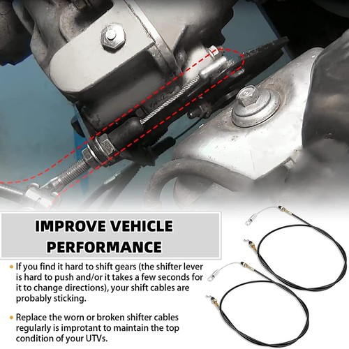 2Pcs Shifter Cable 2-11082 For Chuck Wagon Trail Wagon Land Master CW-11 CW-413