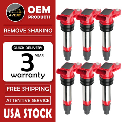 Upgrade Energy For 2008-2012 Land Rover LR2 L6 3.2L Volvo 6 Ignition Coils UF594