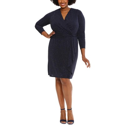 Женское вечернее платье для коктейлей и вечеринок длиной выше колена от London Times Plus BHFO 6077