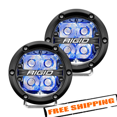 Rigid Industries 36115 360-Series 4'' Round Spot Beam LED Lights w/Blue Backlight
