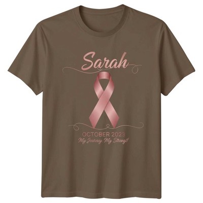 Camiseta gráfica Sarah Pink Ribbon Breast Cancer Support Health Awareness Men...