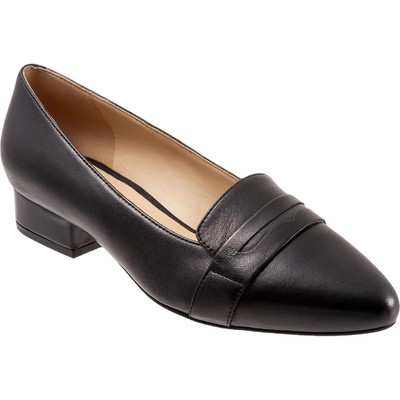 Женские мокасины Trotters Joelle черного цвета на каблуке шириной 9,5 см (C, D, W) BHFO 6830