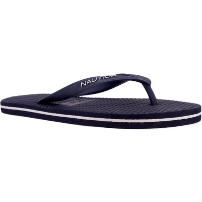 Мужские шлепанцы-стринги Nautica Mens Jiren темно-синего цвета без застежки, 9 средних размеров (D) BHFO 6127
