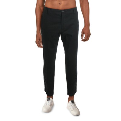 Мужские черные брюки Dockers классического покроя с плоской передней частью цвета хаки 34/32 BHFO 7768