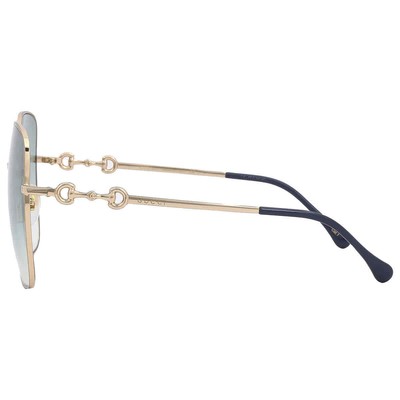 Pre-owned Gucci Green Square Ladies Sunglasses Gg0879s 003 61 Gg0879s 003 61