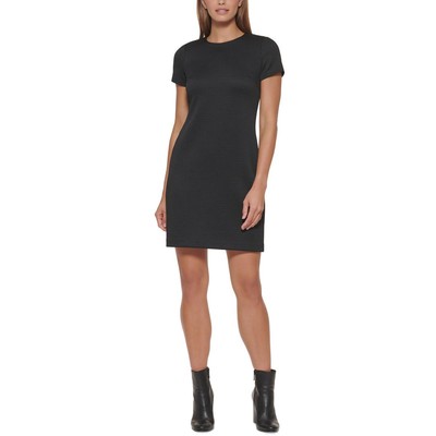 

Calvin Klein Womens Текстурированная трикотажная офисная одежда прямого кроя Платье Plus BHFO 3599, Черный