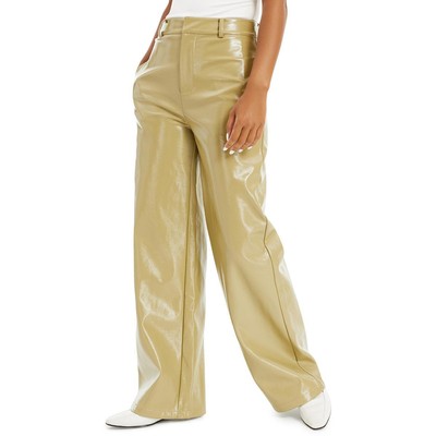 

Женские зеленые модные кожаные брюки из искусственной кожи Danielle Bernstein  BHFO 5654, Olive, 1119P311