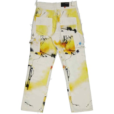 Pre-owned Off-white Multicolor Futura Abstract Carpenter Trousers, Brand Size 32