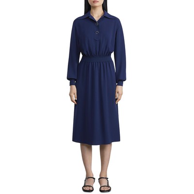 Женское повседневное платье миди Lafayette 148 New York с синим поясом XXL BHFO 8778