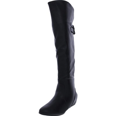

Женские сапоги до колена Journee Collection Black Angel 7,5 Medium (B,M) BHFO 5427, Черный, Angel