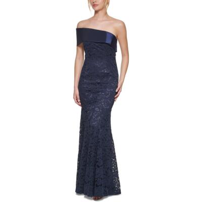 

Женское кружевное вечернее платье макси Eliza J BHFO 1697, Navy