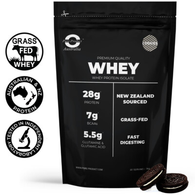2KG WHEY PROTEIN ISOLATE POWDER  WPI  100% GRASS-FED -Choose Flavour