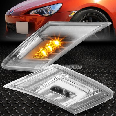 ДЛЯ 13-16 ПАР SCION FR-S GT86/SUBARU BRZ ХРОМИРОВАННЫЙ КОРПУС СВЕТОДИОДНОГО БОКОВОГО ГАБАРИТНОГО ФОНАРЯ