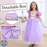 Luzlen Rapunzel Dress for Girls Toddler Purple Princess Costume for Halloween Birthday Party Cosplay Purple, 2-3T(Tag 100)