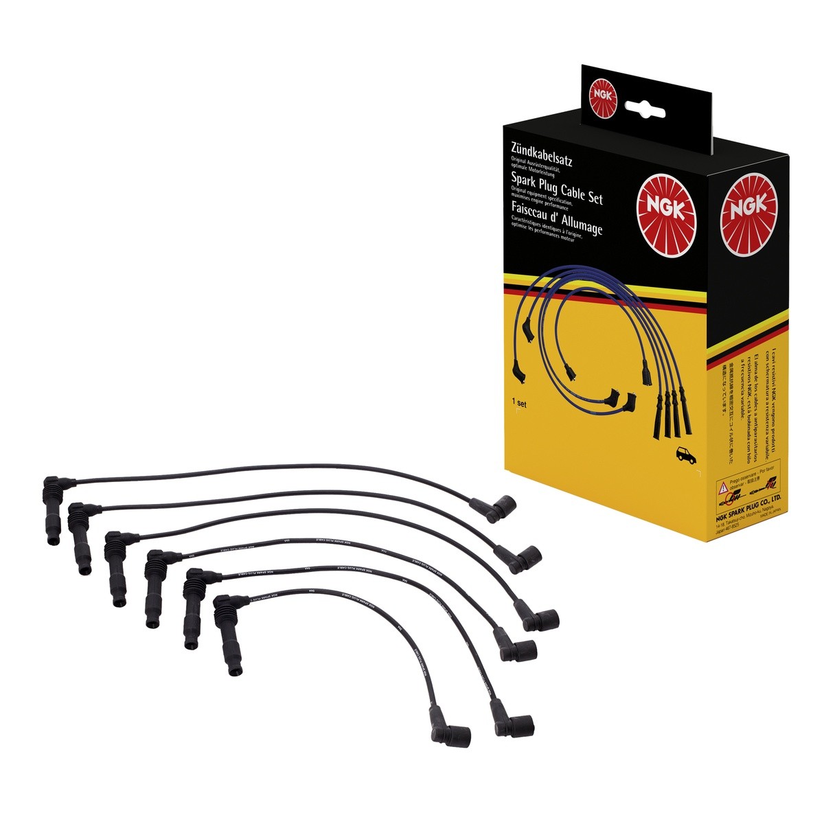 Zündleitungssatz 6 Kabel schwarz NGK Aftermarket-Expertise für u.a. OPEL CALIBRA