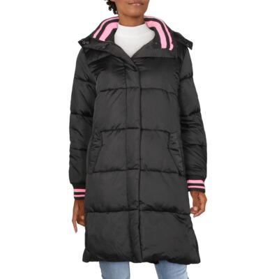 

Avec Les Filles Женская Черная Зимняя Парка Миди Пуховик Верхняя Одежда  BHFO 8780, Black/pink