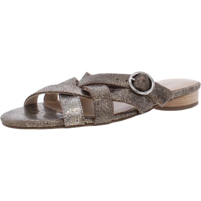 VANELi Womens Gold Metallic Slide Sandals Shoes 5.5 Medium (B,M) BHFO 0025