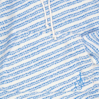 Pre-owned Jw Anderson Striped Drawstring Hoodie In Blue
