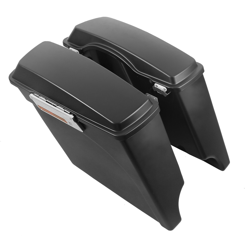 Matte 5" Stretched Saddlebags Fit For Harley Road Electra Street Glide 19932013 eBay