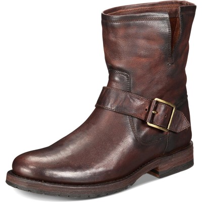 Frye Womens Natalie Engineer Brown Short Boots Shoes 7 Medium (B,M) BHFO 5978