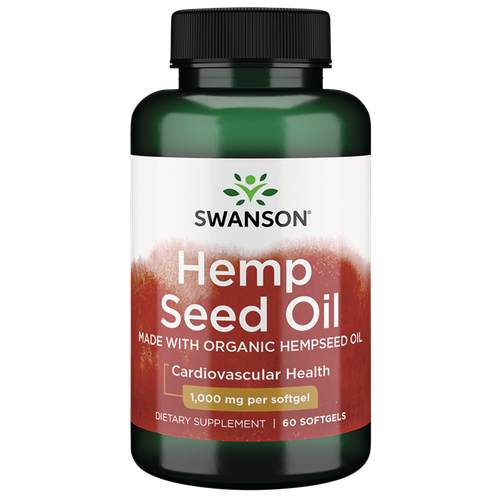 Swanson Made w/Organic Hemp Seed Oil (Omegatru) 1 G 60 Softgels