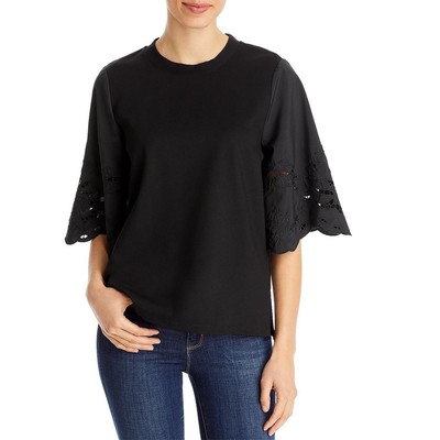 

Kobi Halperin Womens Julia Черная блузка с люверсами  BHFO 5901, Черный