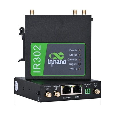 InHand Networks IR302 Industrial IoT 4G LTE VPN Cellular Router, LTE Cat 4+ W...