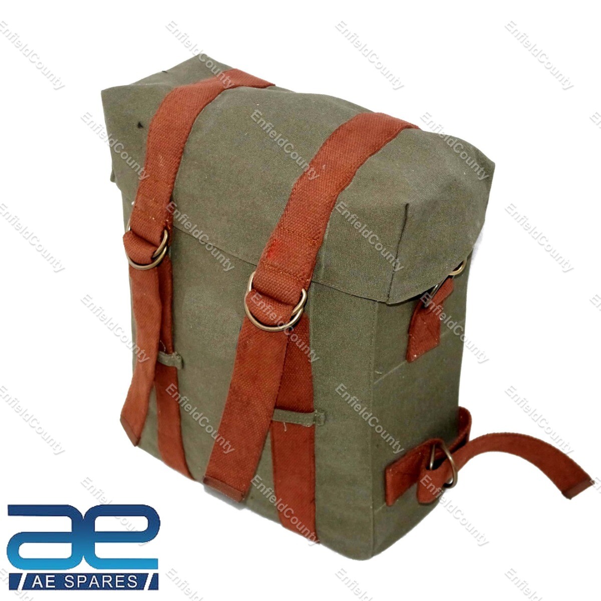 For Royal Enfield Classic 350 500 Military Pannier Set +Green Bags & Fitting  