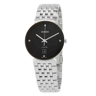 Женские часы Rado Florence с кварцем и бриллиантами с черным циферблатом R48912713
